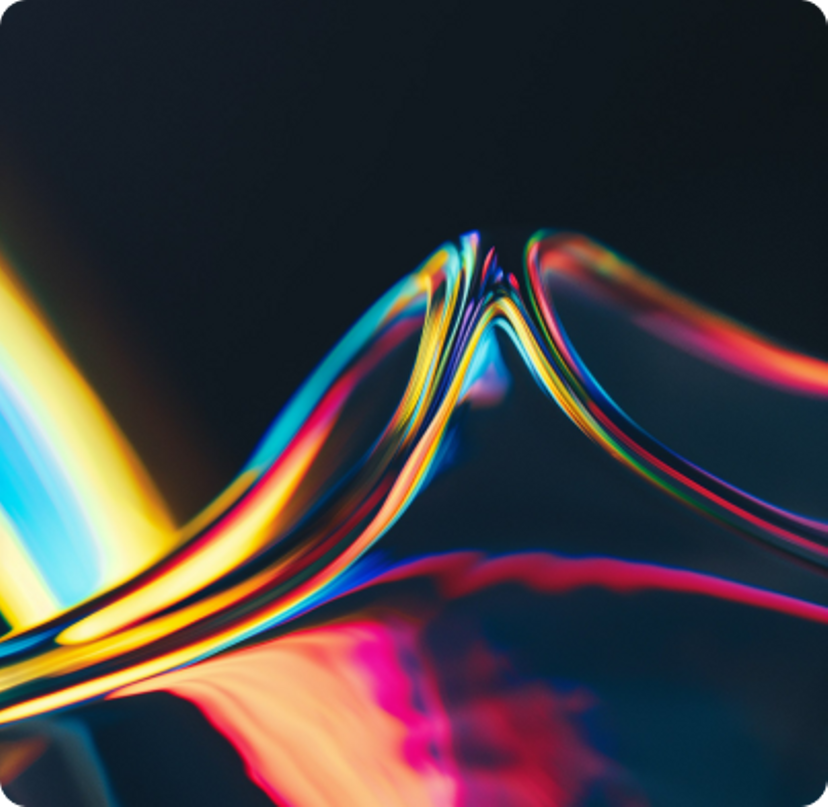 Abstract colorful flowing lines